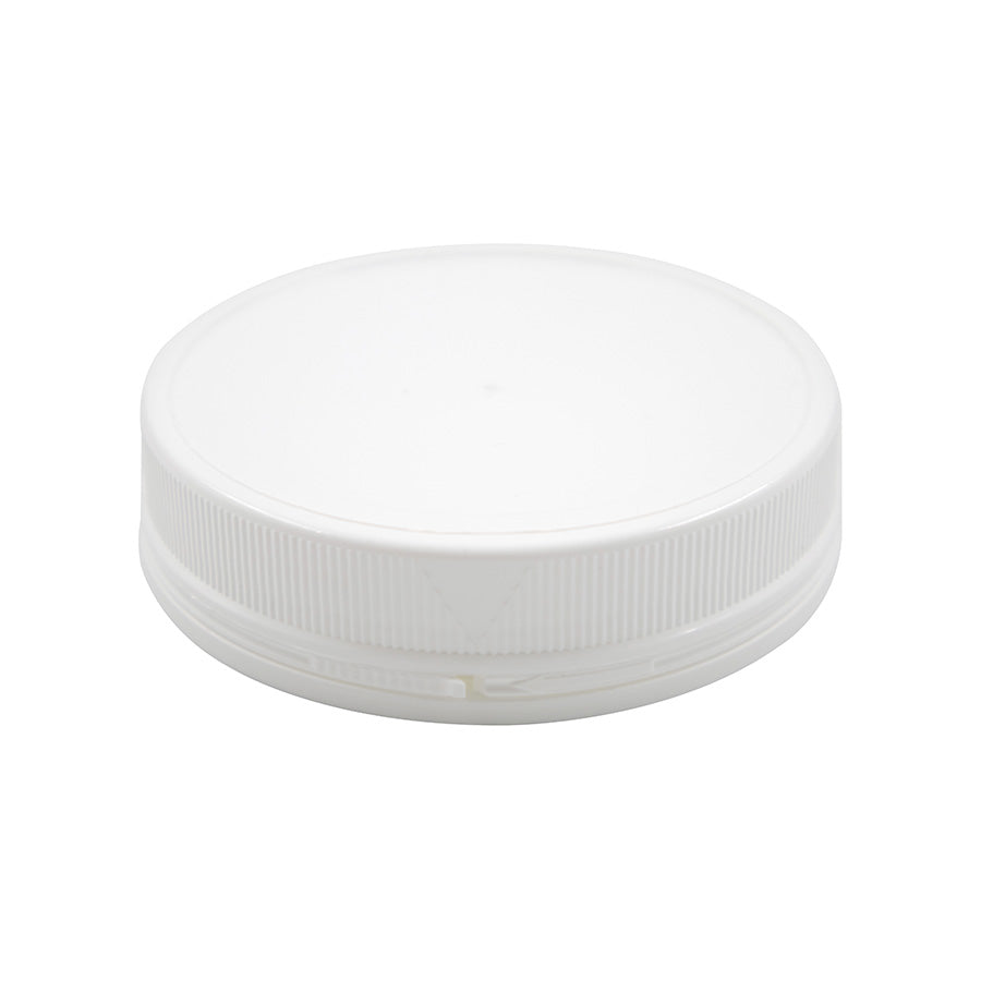 White plastic tamper evident cap / closure for bottles and jars (size: 58 mm)