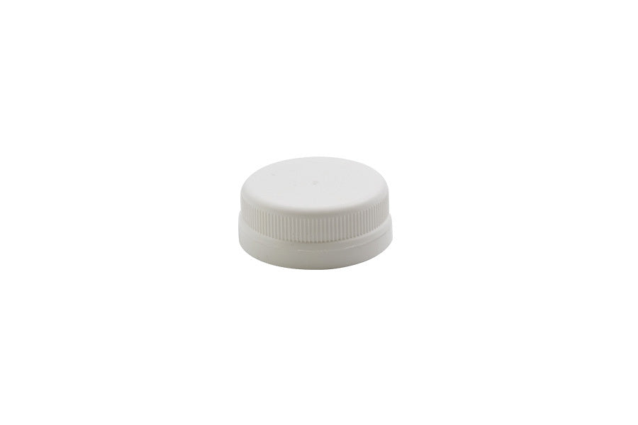 White plastic tamper evident cap / closure for bottles and jars (size: 38 mm)