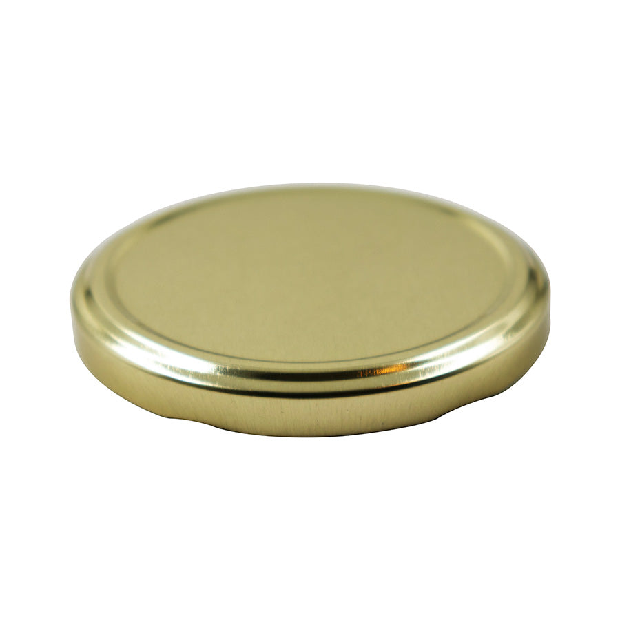 82 MM TWIST GOLD METAL NO-BUTTON CAP BPANI PLASTISOL LINER (725)