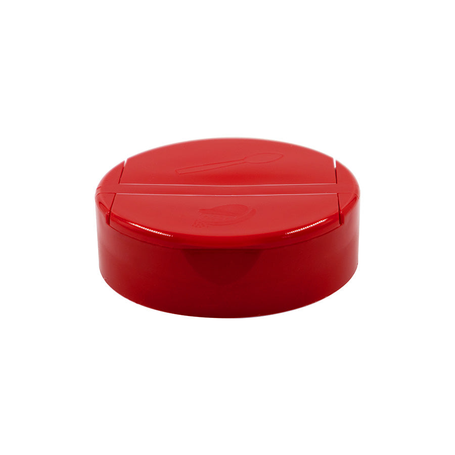 63-485 Bouchon à rabat rouge en PP 0,300/cuillère, 5 trous, sensible à la pression