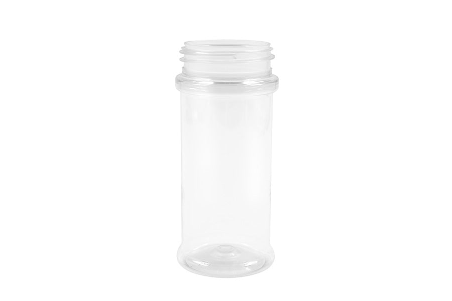 8.4 oz clear plastic jar (neck finish: 53-485)