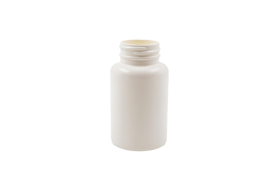 150 cc white plastic bottle (neck finish: 38-400)