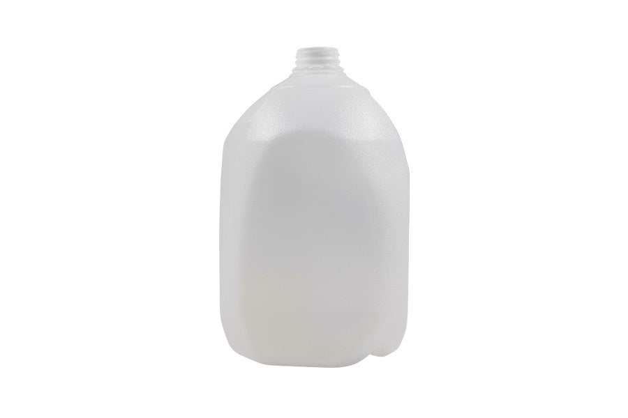 Pichet laitier carré en PEHD naturel de 4 L, avec anse de 38 mm, inviolable