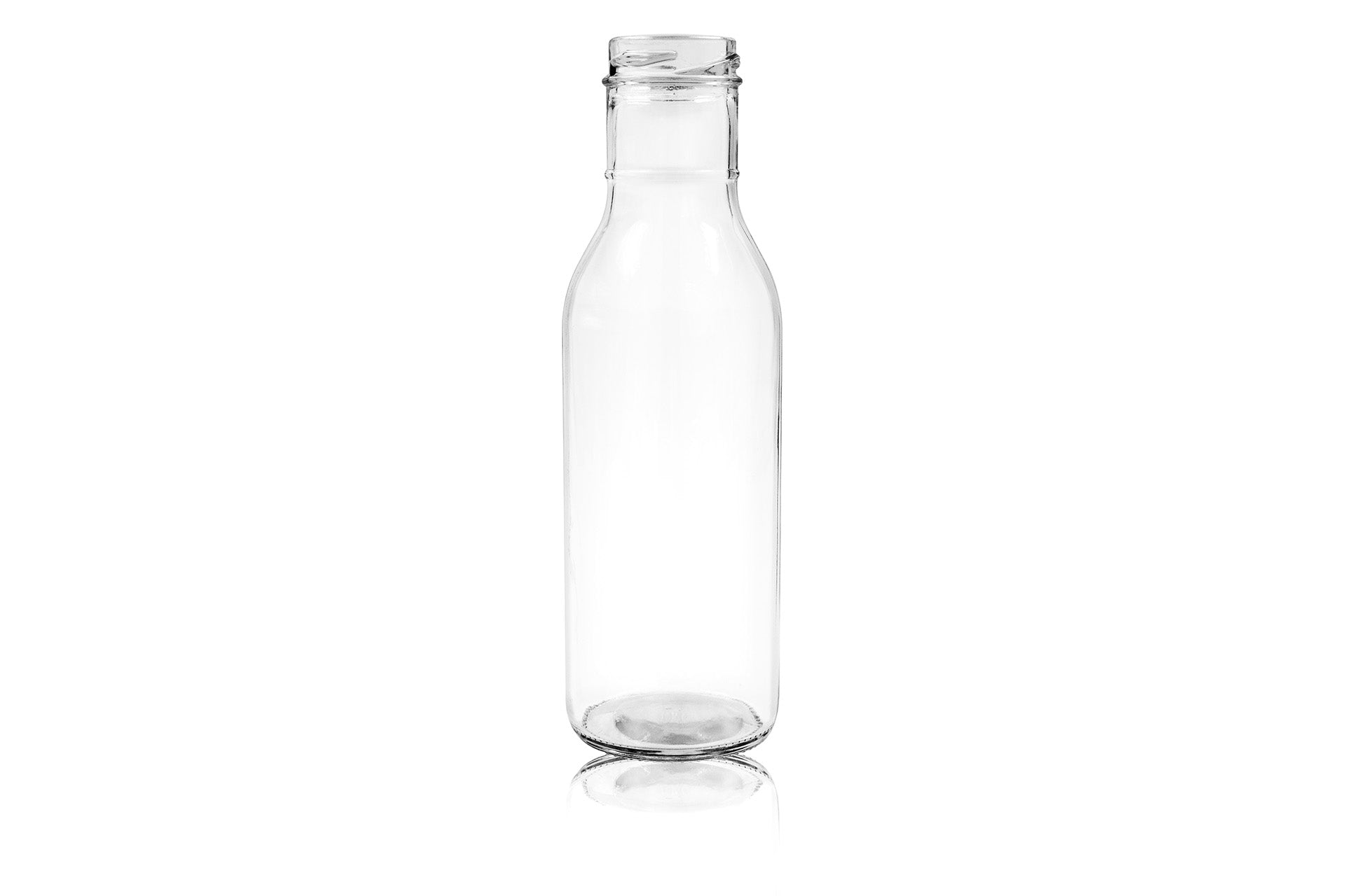 12 oz Clear Glass Ring Neck Bottle 38 mm Twist / Lug  Richards Packaging