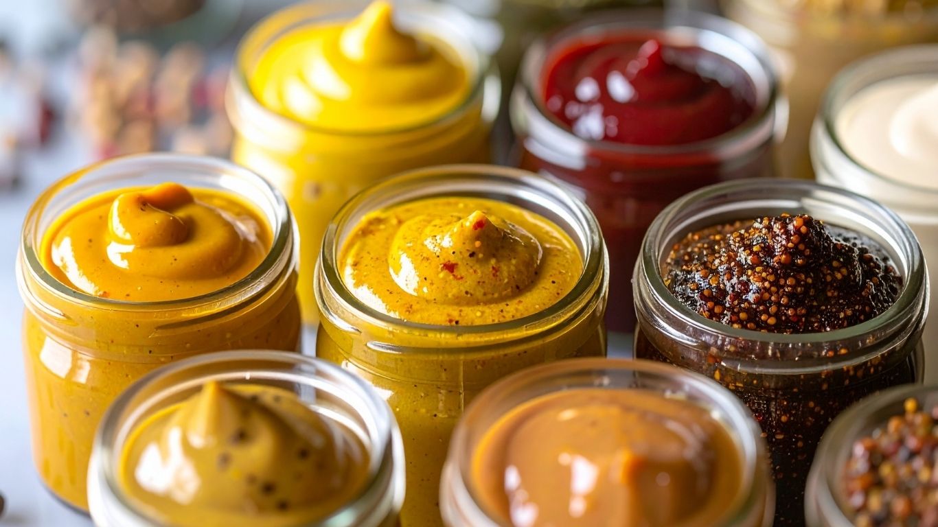 Assorted mustard and sauce jars needing Durable Packaging.