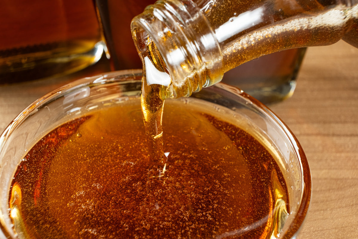 maple syrup glass bottles used for multiple products