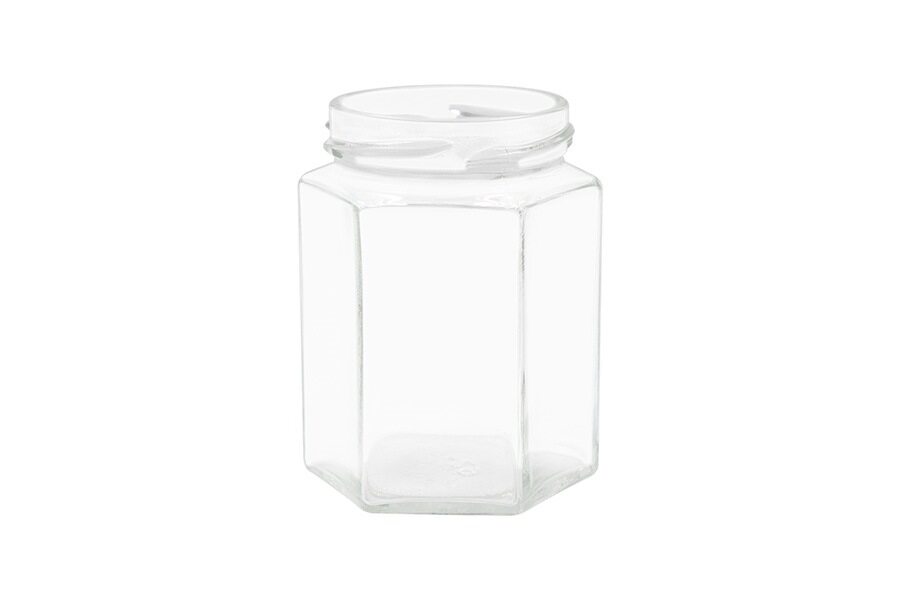 Glass Hexagon Jars