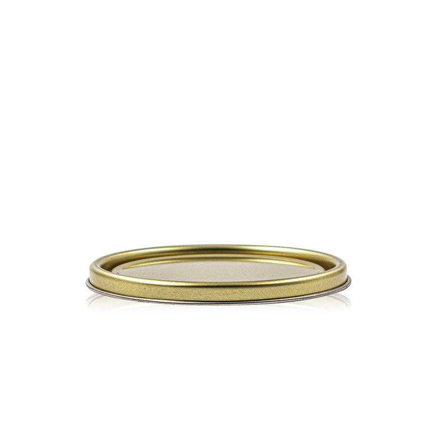 Quart Gold metal round can lid