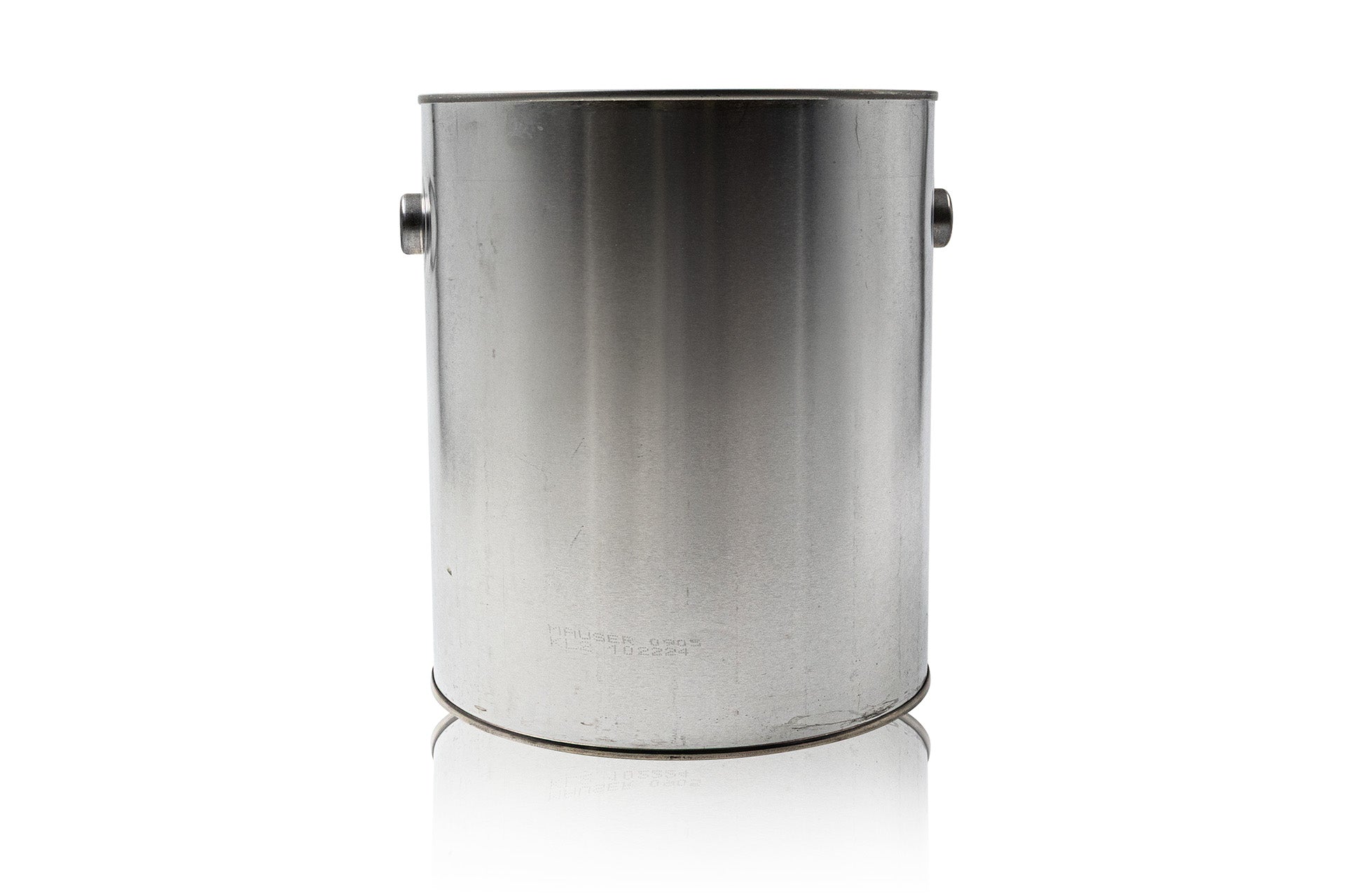 Gold round metal can 