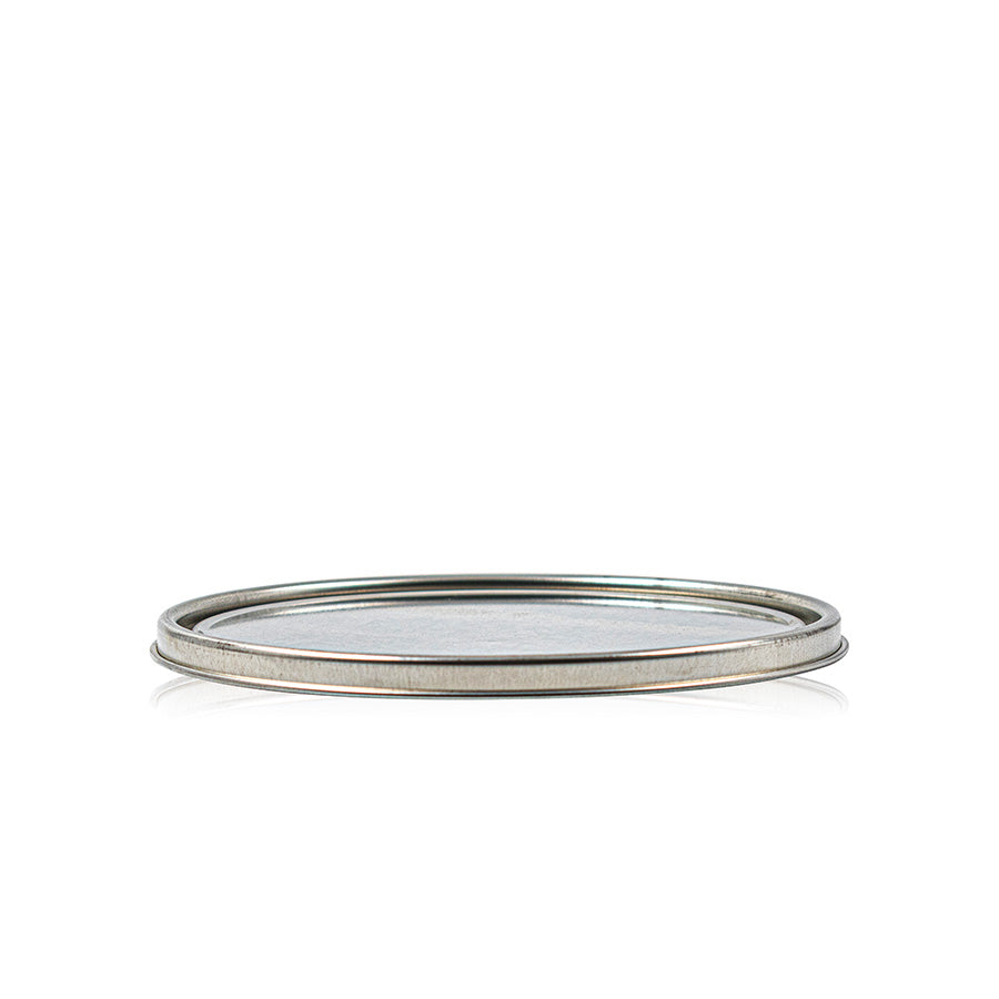 Metal plain silver round can lid