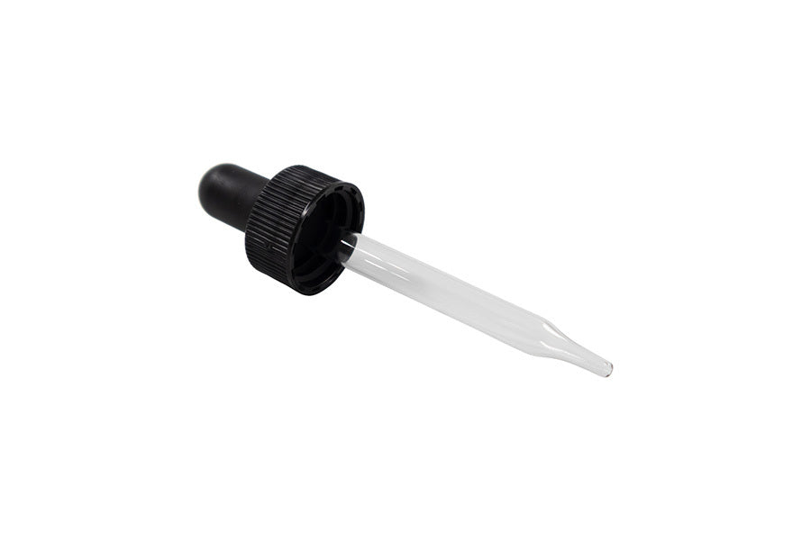 Black plastic cap / closure for bottles and jars (size: 20-400)