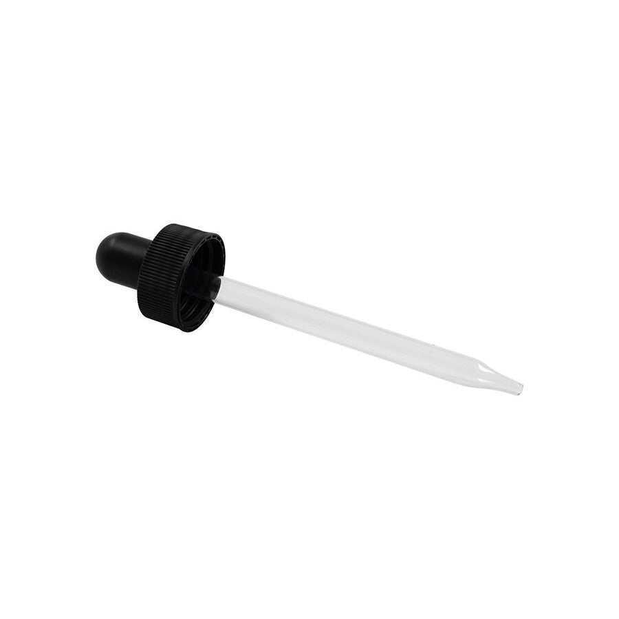 Black plastic cap / closure for bottles and jars (size: 24-400)