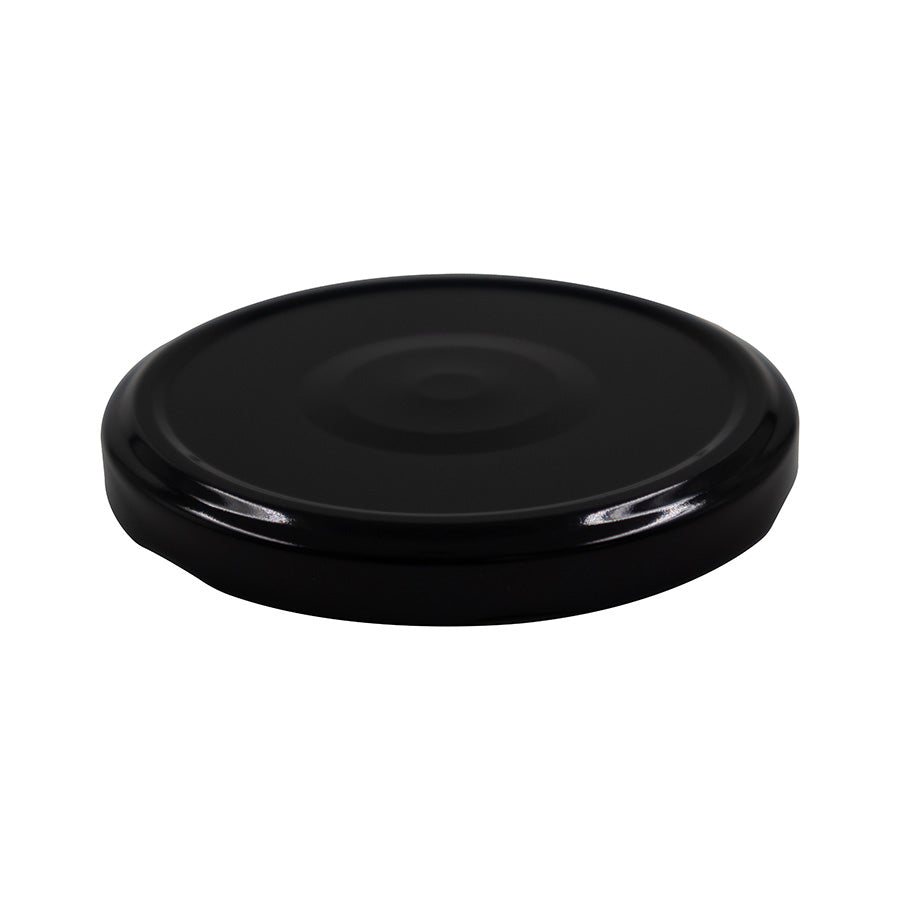 Bouchon à visser en métal noir de 82 mm avec revêtement en plastisol