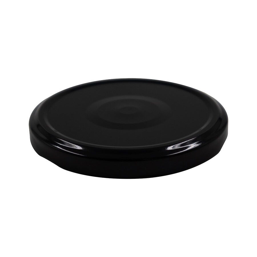 Black plastic twist / lug cap / closure for bottles and jars (size: 82 mm)