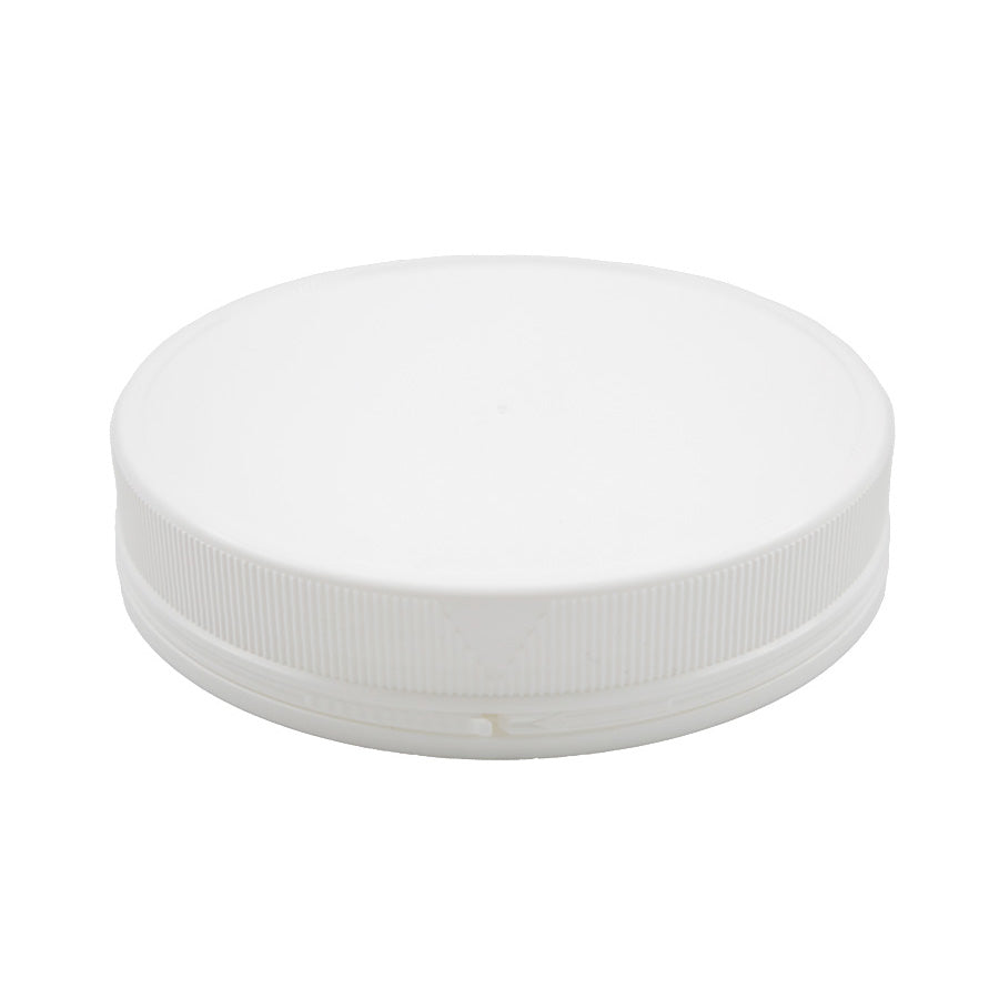 White plastic tamper evident cap / closure for bottles and jars