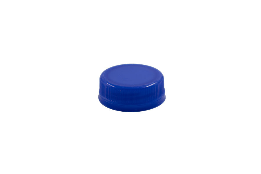 Blue plastic tamper evident cap / closure for bottles and jars (size: 38 mm)