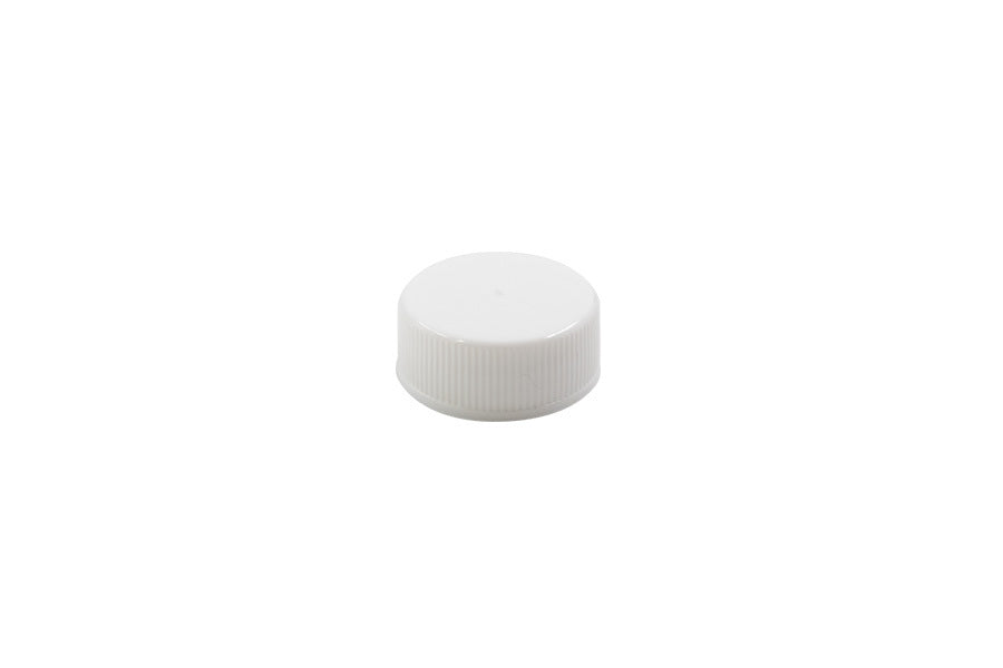 White plastic continuous thread cap / closure for bottles and jars (size: 20-400)