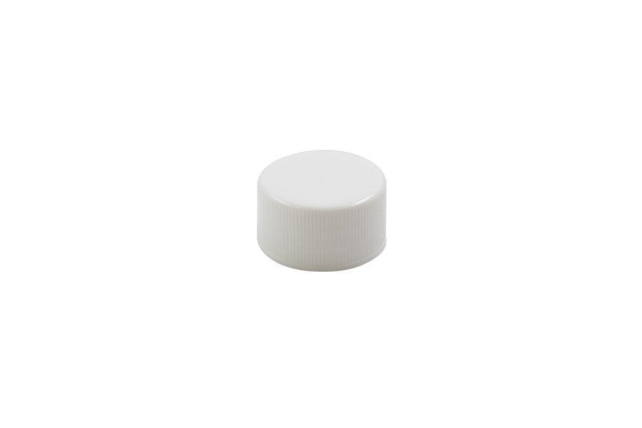 White plastic continuous thread cap / closure for bottles and jars (size: 24-414)