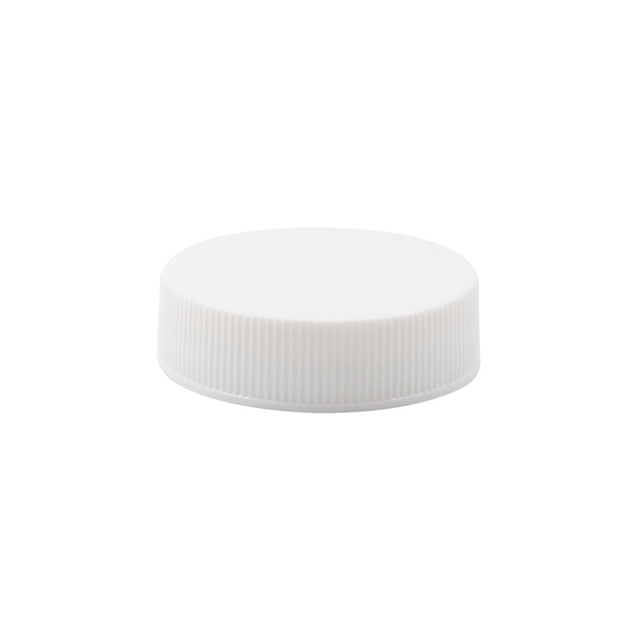 38-400 Bouchon en PP blanc - CT Surface lisse Nervure fine DOUBLURE EN PULPE ET VINYLE (3100)