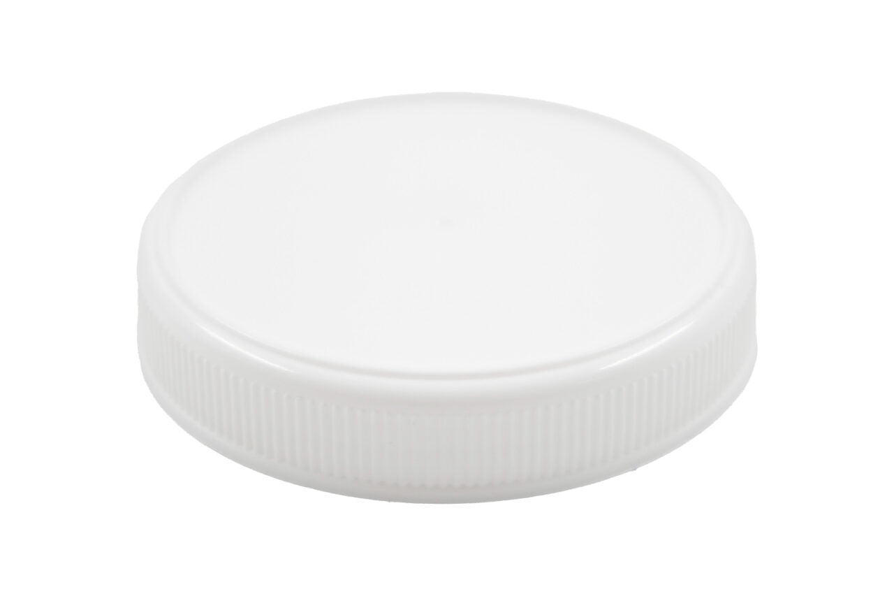 White plastic continuous thread cap / closure for bottles and jars (size: 63-400)