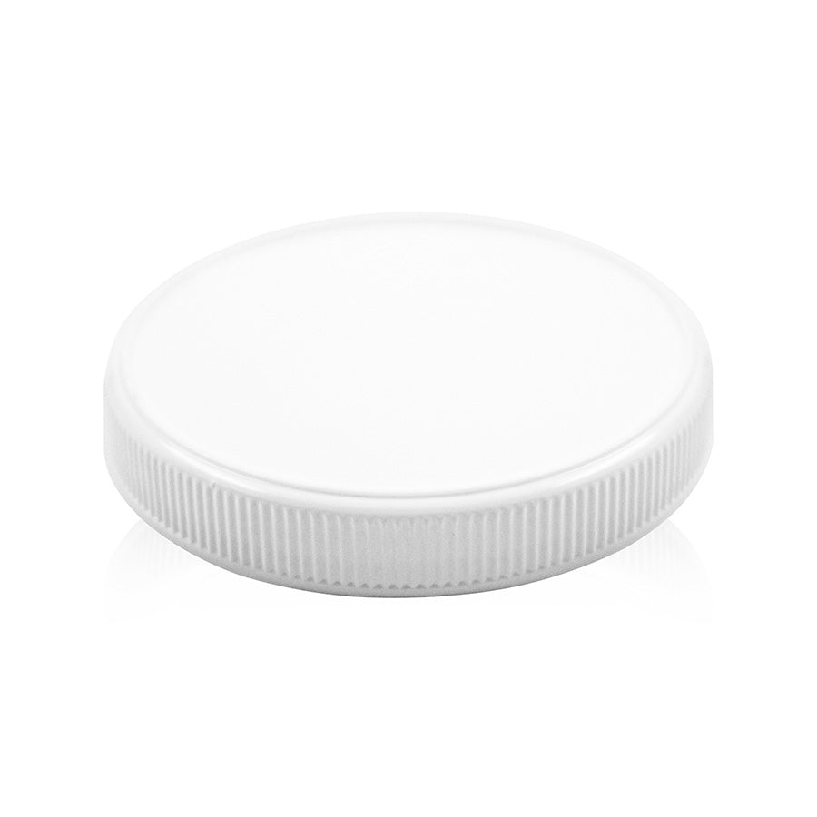 70-400 White PP Continuous Thread Smooth Top Fine Ribbed Unlined Cap