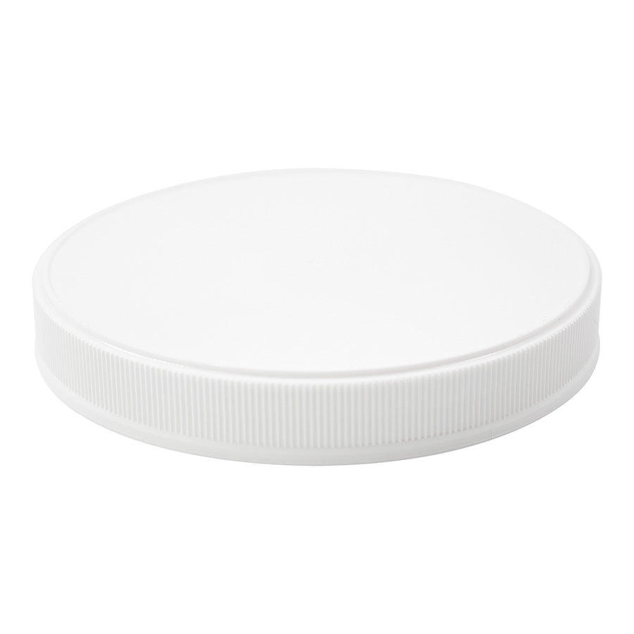 110-400 White PP Matte Top Fine Ribbed Unlined Cap