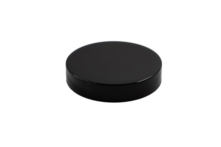 Black plastic continuous thread cap / closure for bottles and jars (size: 58-400)