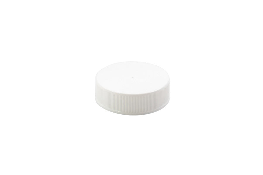 White plastic continuous thread cap / closure for bottles and jars (size: 38-400)