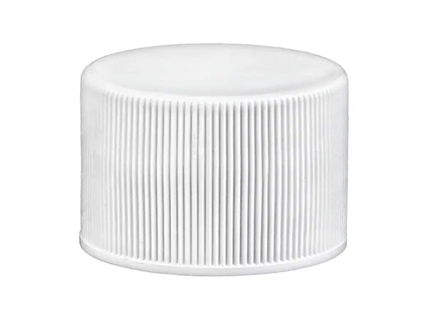 White plastic continuous thread cap / closure for bottles and jars (size: 24-410)
