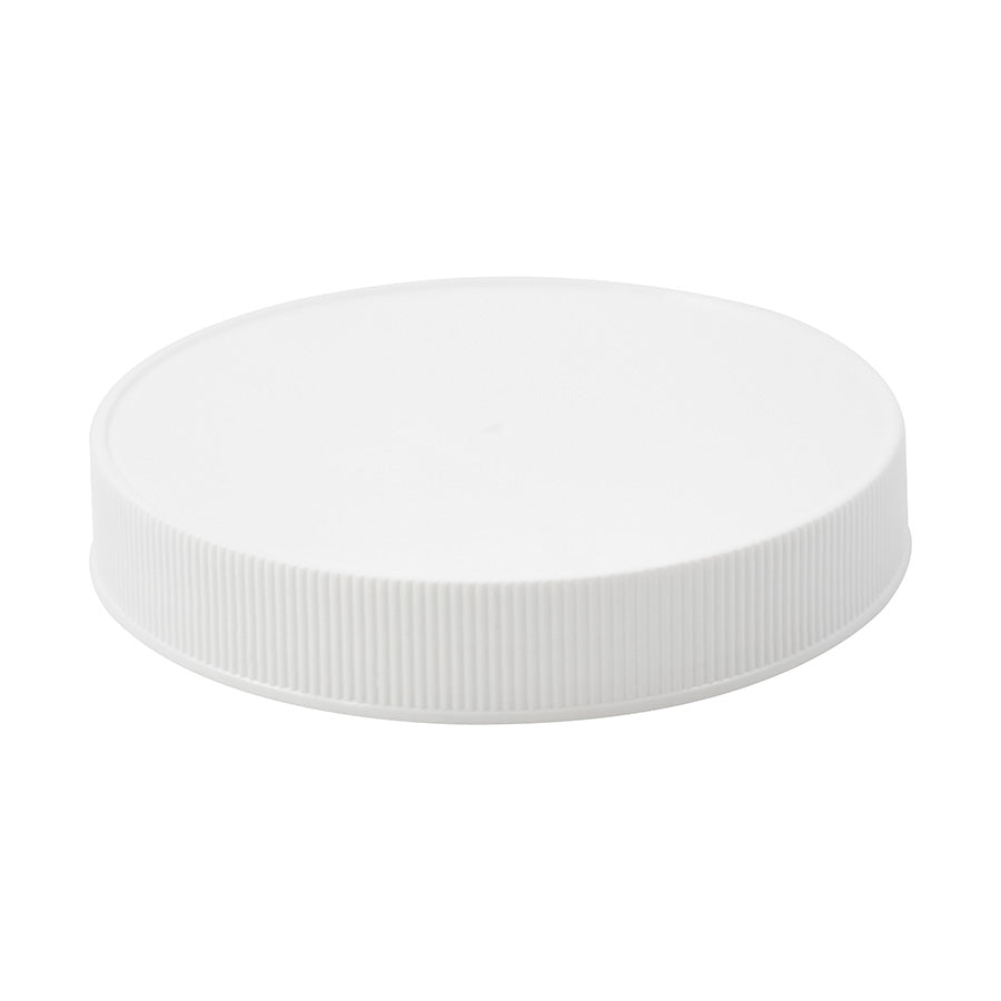 89-400 WHITE PP MATTE TOP FINE RIB CAP PRESSURE SEAL 20 PLAIN LINER (500)