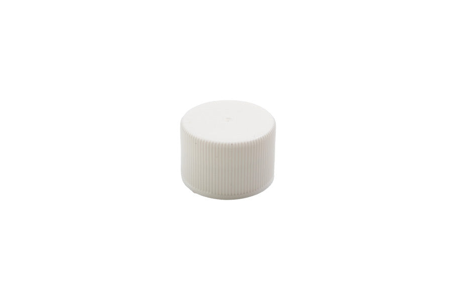 White plastic continuous thread cap / closure for bottles and jars (size: 24-410)