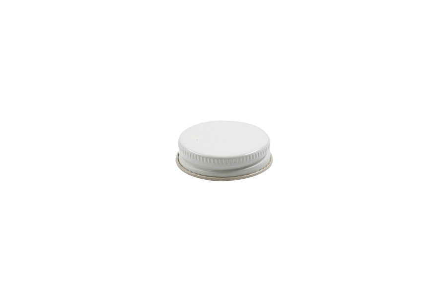 White metal continuous thread cap / closure for bottles and jars (size: 38-400)