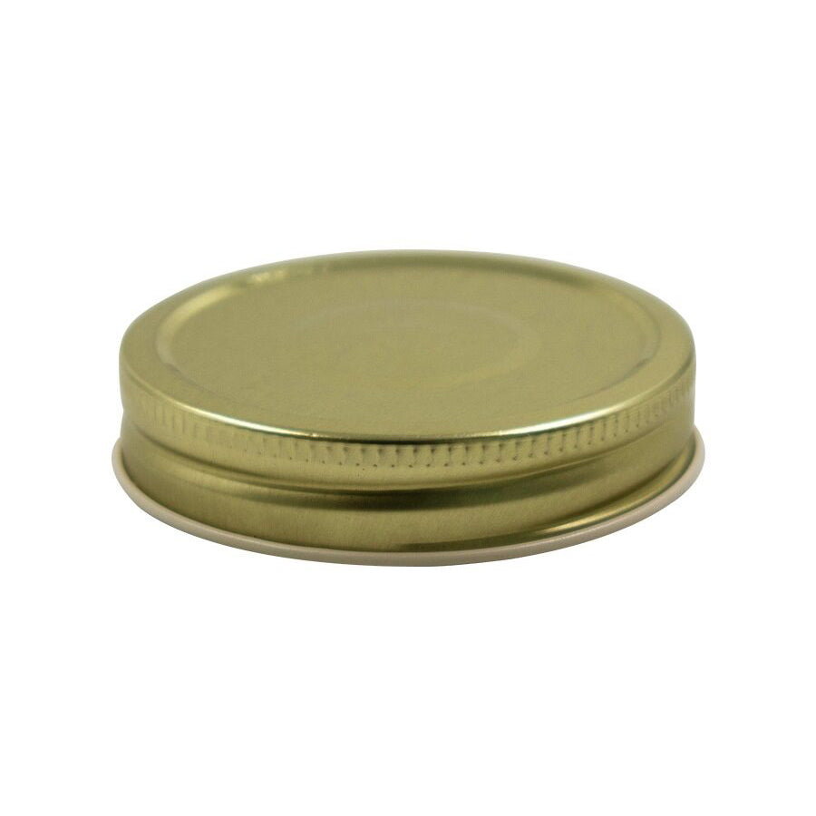 Gold metal continuous thread cap / closure for bottles and jars (size: 70-450)