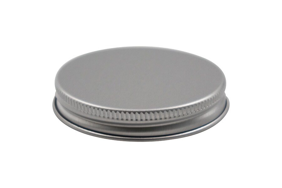 Silver metal continuous thread cap / closure for bottles and jars (size: 58-400)