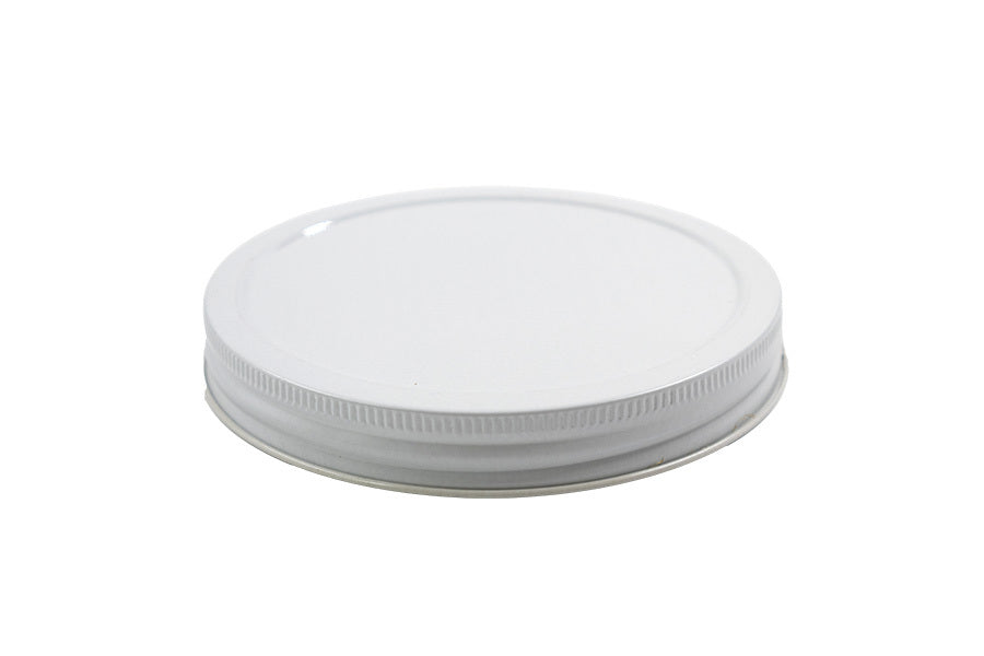 White metal continuous thread cap / closure for bottles and jars (size: 110-400)
