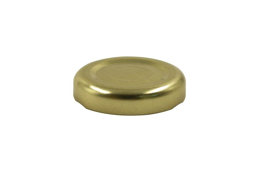 Gold metal twist / lug cap / closure for bottles and jars (size: 38 mm)