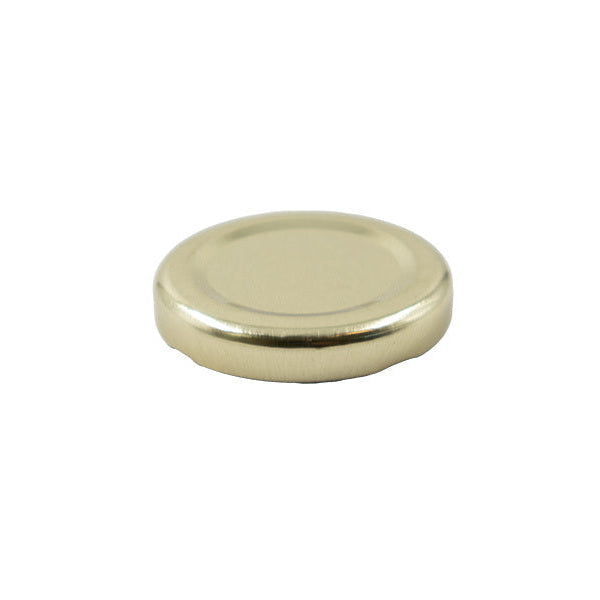 Gold metal twist / lug cap / closure for bottles and jars (size: 48 mm)