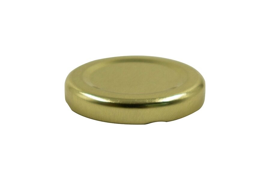 Gold metal twist / lug cap / closure for bottles and jars (size: 48 mm)
