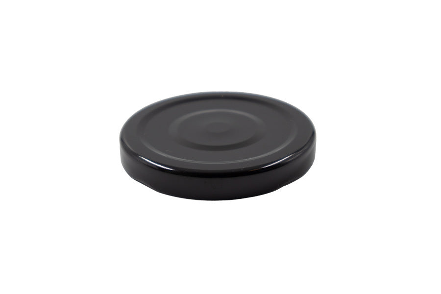Black glass twist / lug cap / closure for bottles and jars (size: 63 mm)