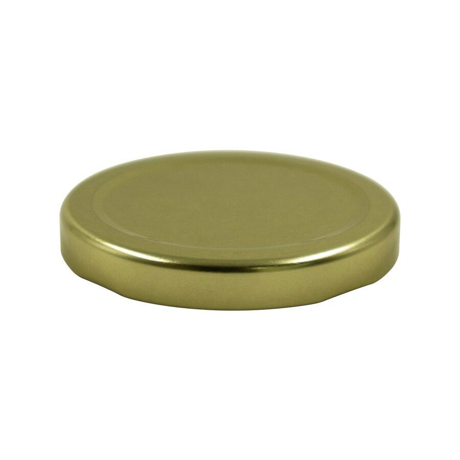 Gold metal twist / lug cap / closure for bottles and jars (size: 63 mm)
