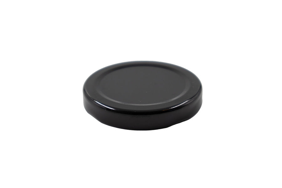 Black metal twist / lug cap / closure for bottles and jars (size: 58 mm)