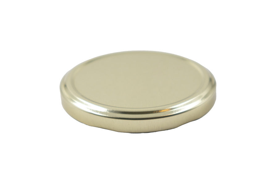 Gold metal twist / lug cap / closure for bottles and jars (size: 82 mm)