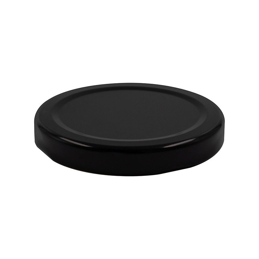 Black metal twist / lug cap / closure for bottles and jars (size: 63 mm)