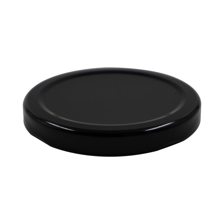 Black metal twist / lug cap / closure for bottles and jars