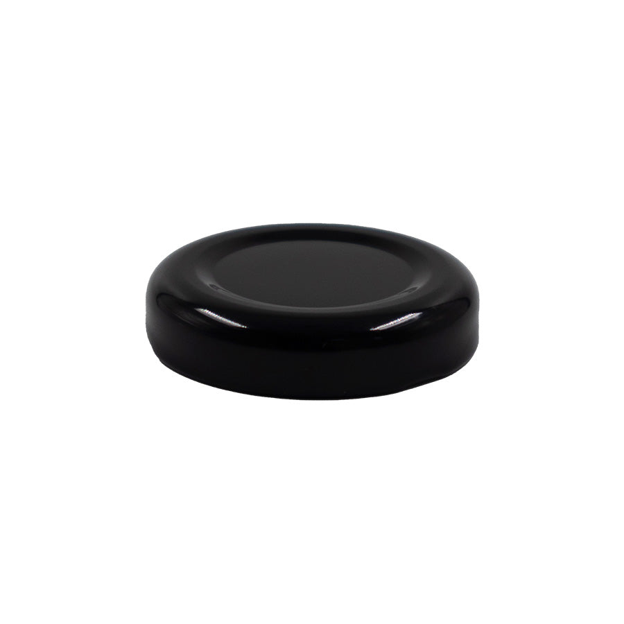 38 mm Black Metal Twist / Lug Non-Button Plastisol Lined Cap