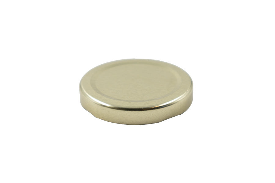 Gold metal twist / lug cap / closure for bottles and jars (size: 58 mm)