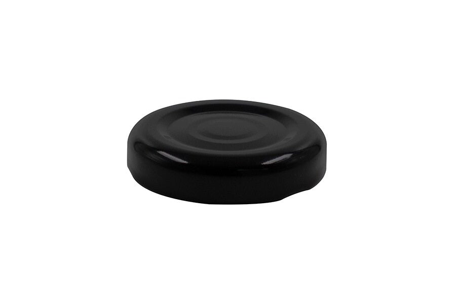 Black metal twist / lug cap / closure for bottles and jars (size: 38 mm)