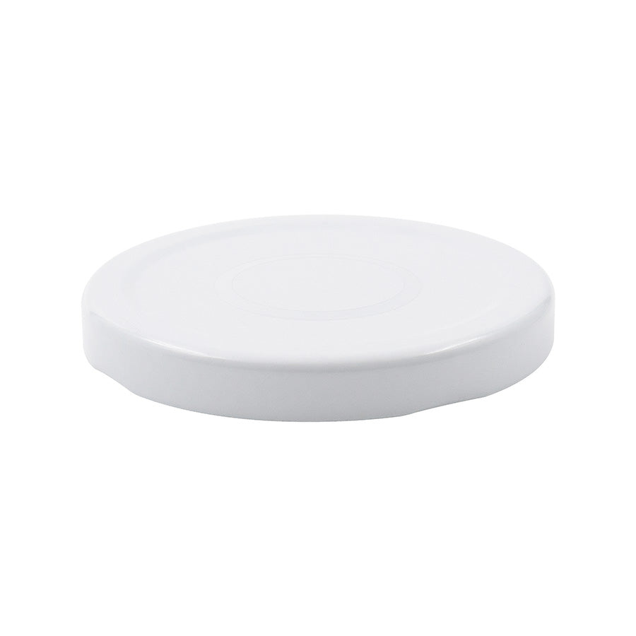 BOUCHON À BOUTON EN MÉTAL BLANC 70 MM TW/LUG AVEC DOUBLURE EN PLASTISOLIN (1050)