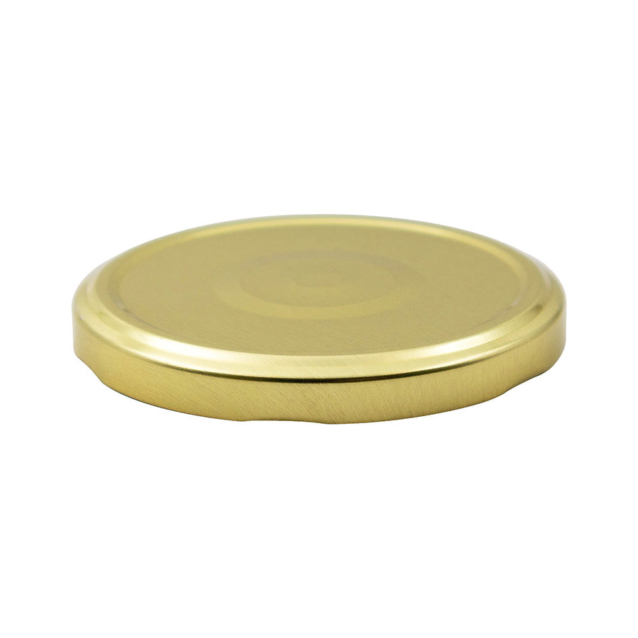 82 MM Gold METAL Closure - TW/LUG Button Top Sterilization (M) PLASTISOL LINER (725)