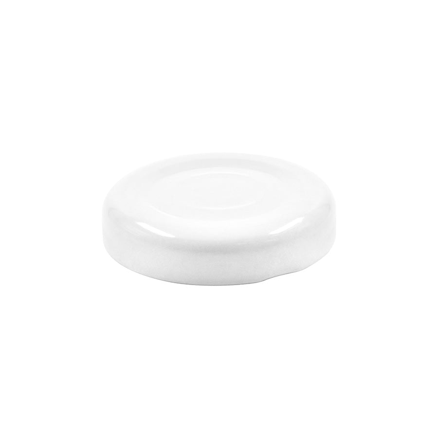 38 mm White Metal Twist / Lug Button Top Plastisol Lined Cap